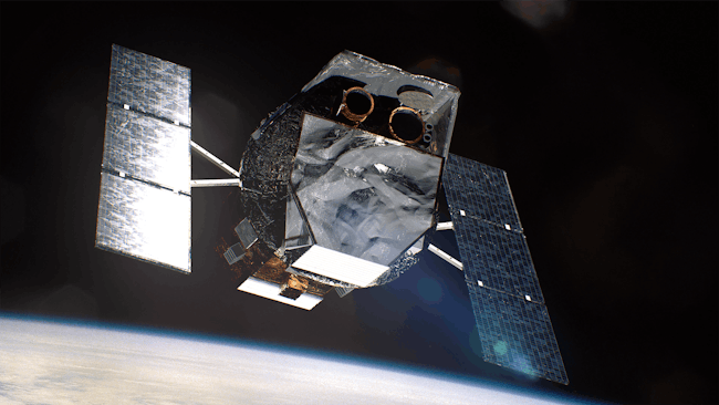 This artist’s concept shows NASA’s Neil Gehrels Swift Observatory orbiting above Earth. Credit: NASA’s Goddard Space Flight Center/Chris Smith (KBRwyle)