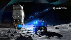 Two spacecraft on the surface of the Moon. Two spacecraft on the surface of the Moon.