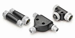 The Binder USA M12 power connectors are for high voltage applications in tight spaces The Binder USA M12 power connectors are for high voltage applications in tight spaces