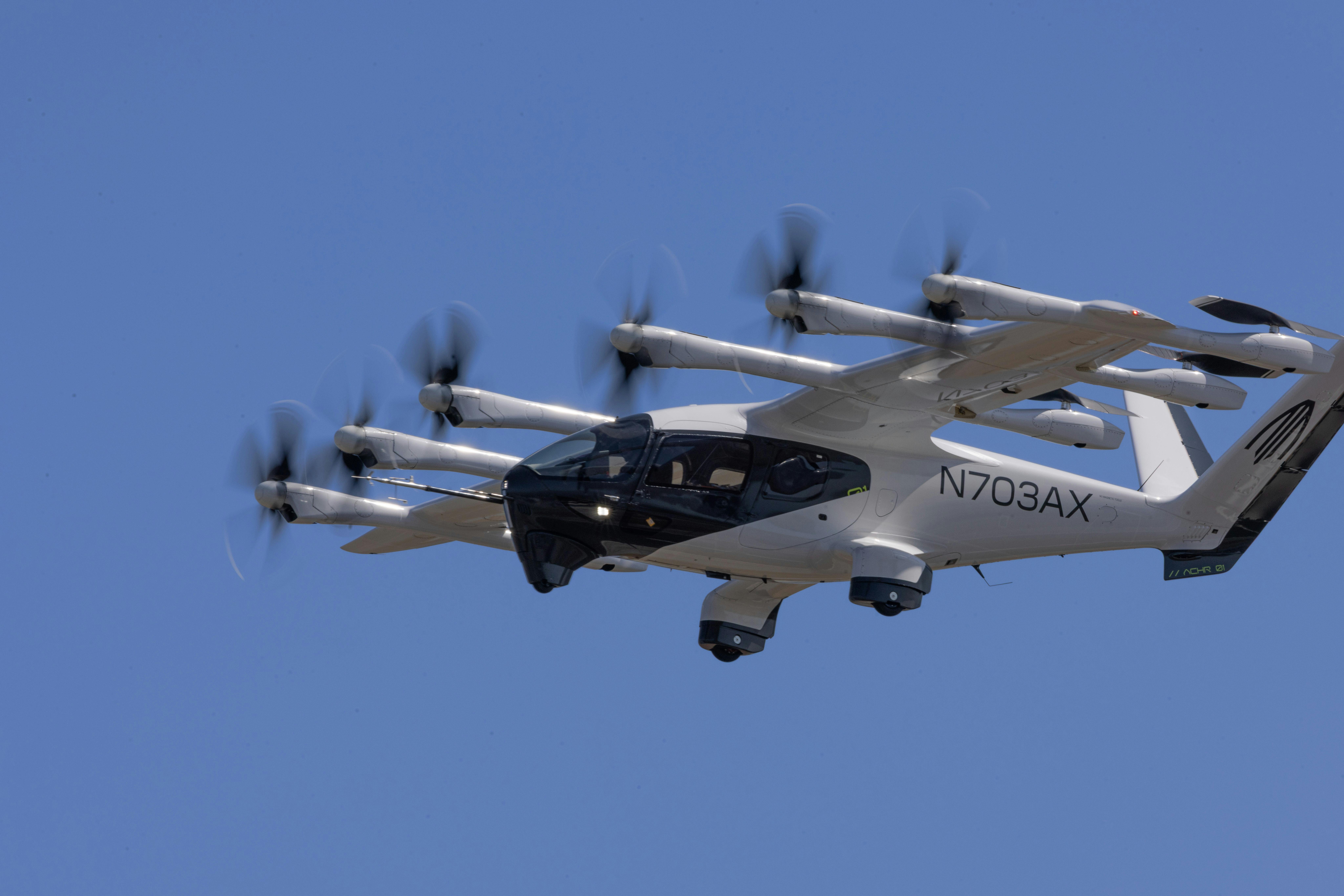 Archer's Midnight eVTOL in flight earlier this year.
