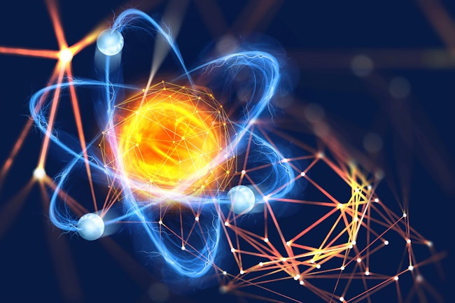 A rendering of an atom