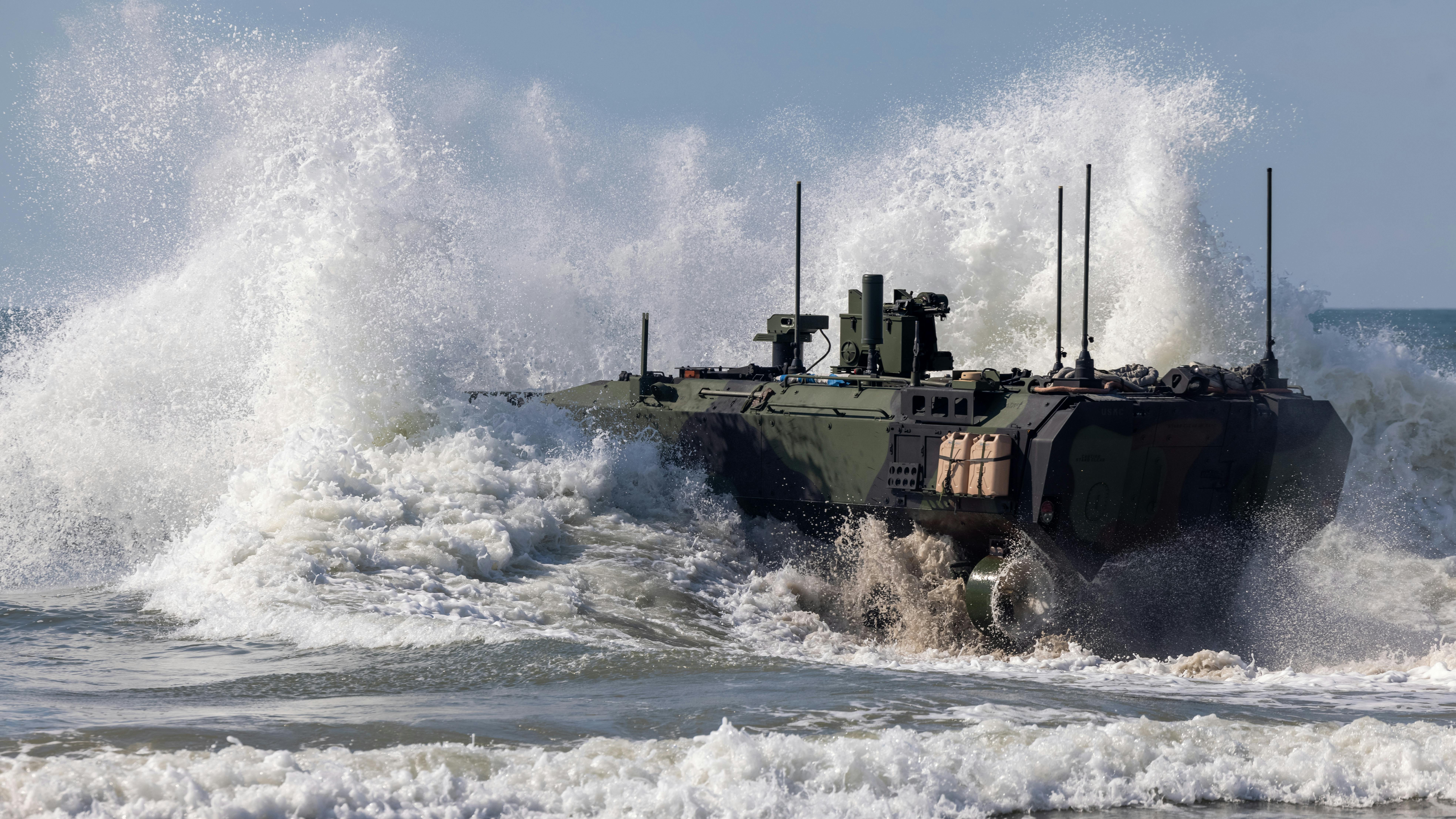 U.S. Marines launch an ACV last month during training on Marine Corps Base Camp Lejeune, N.C.