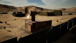 An artist rendering of the Air Force Research Laboratory’s Tactical High-power Operational Responder, or THOR. The technology is a portable counter-UAS system, capable of destroying swarms of drones at long range. Air Force image. An artist rendering of the Air Force Research Laboratory’s Tactical High-power Operational Responder, or THOR. The technology is a portable counter-UAS system, capable of destroying swarms of drones at long range. Air Force image.