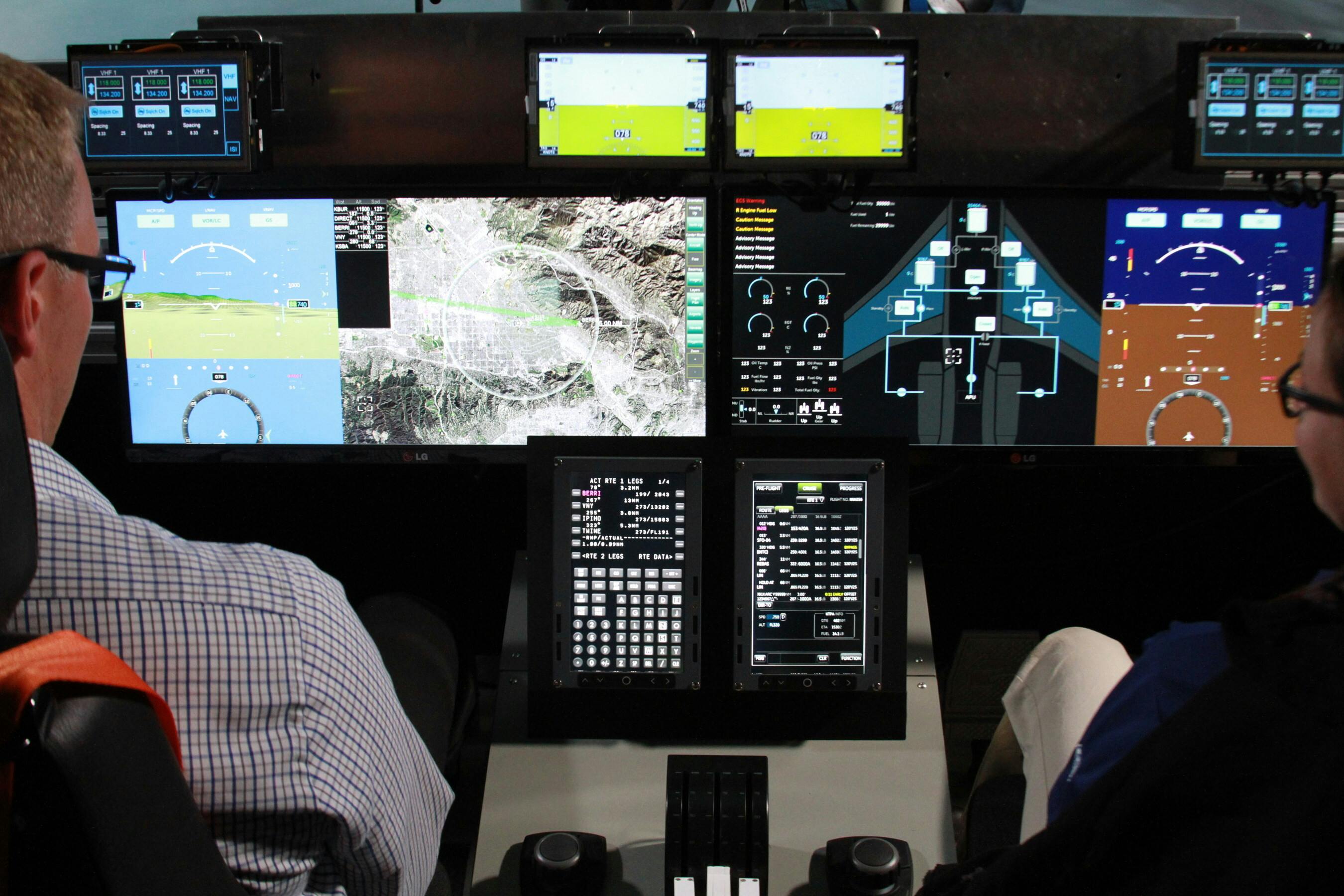 GE Aerospace's flight management system on cockpit avionics