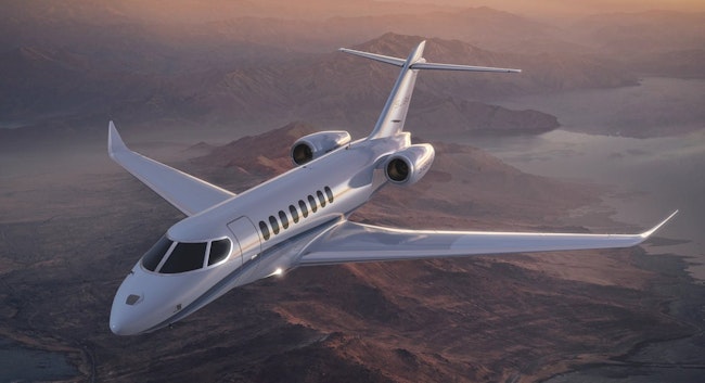 A rendering of the SJ36 flying
