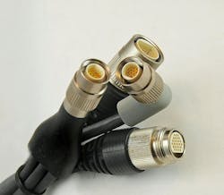 Omnetics micro-circular connectors are available from parts distributor Powell Electronics. Omnetics micro-circular connectors are available from parts distributor Powell Electronics.