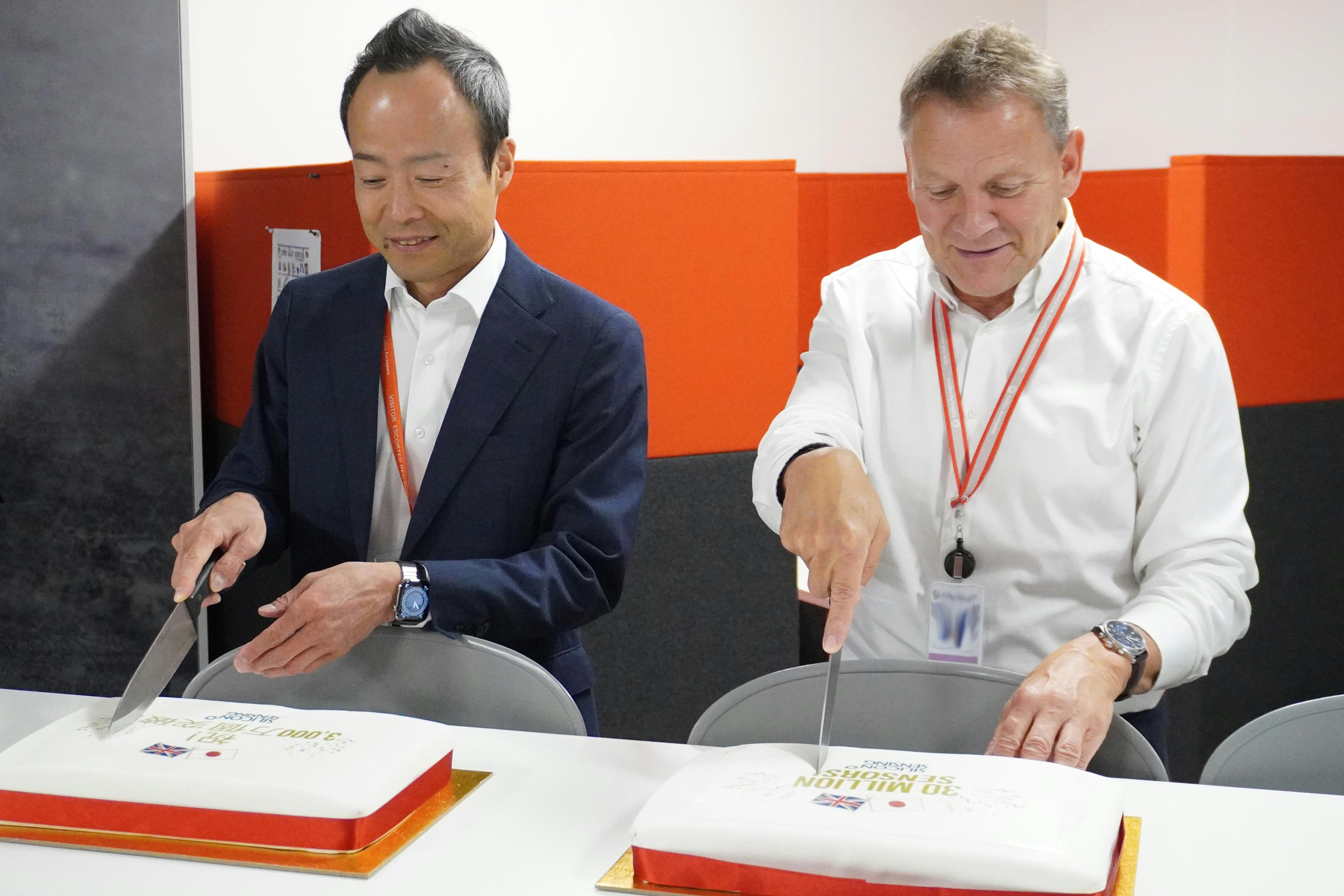 Pictured Are Satoru Miyamoto, General Manager, Silicon Sensing Systems Japan (left) And David Somerville &ndash; General Manager Silicon Sensing Systems (right)