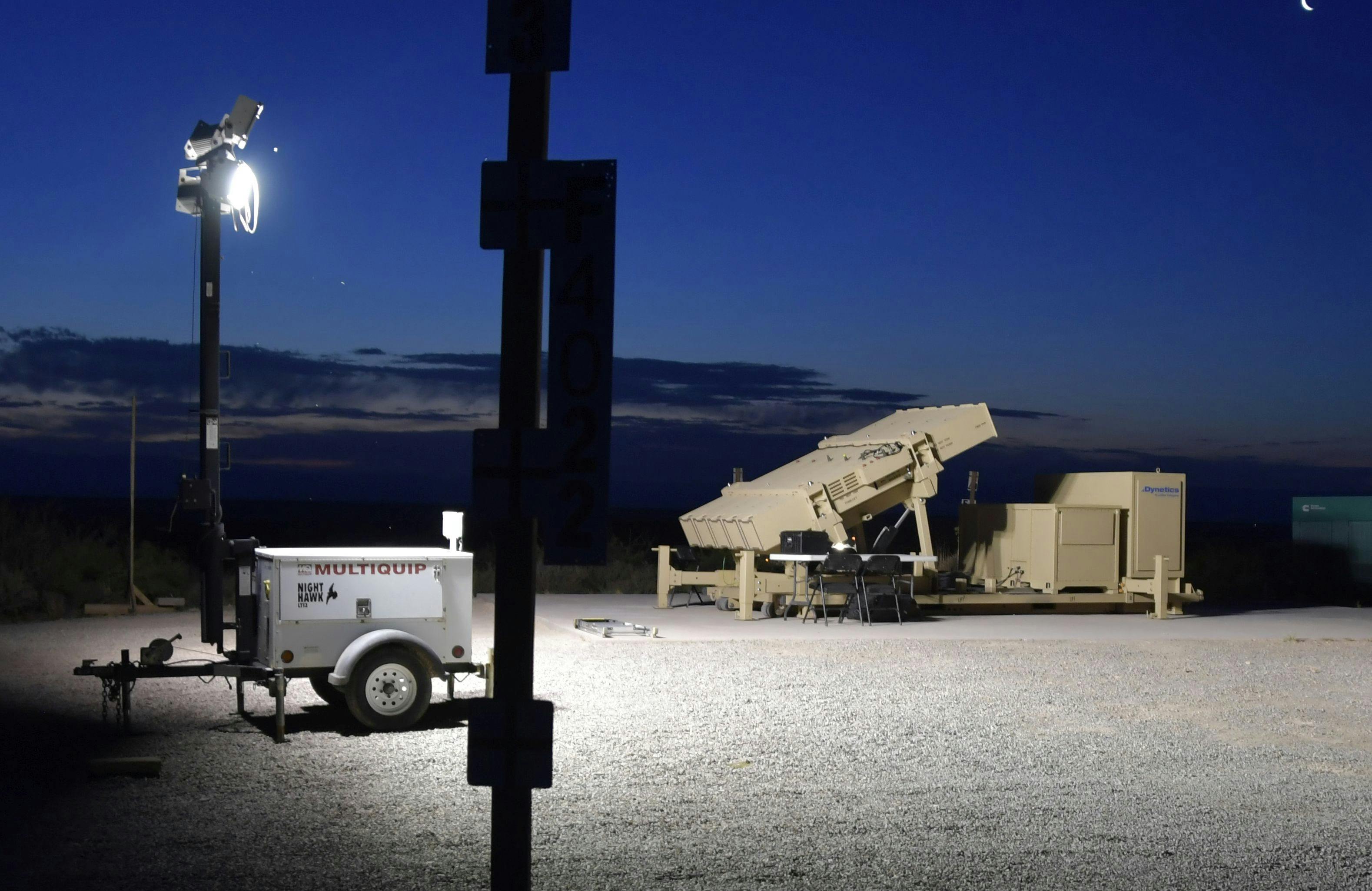 The IFPC Inc 2 is designed to protect fixed and semi-fixed sites from unmanned aerial systems, cruise missiles, rockets, artillery, and mortars.