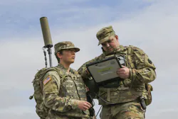 Pennsylvania Army National Guard members train on the new Tactical Dismounted Electronic Warfare and Signals Intelligence (TDEWS) system in 2022 at Fort Indiantown Gap, Pa.
