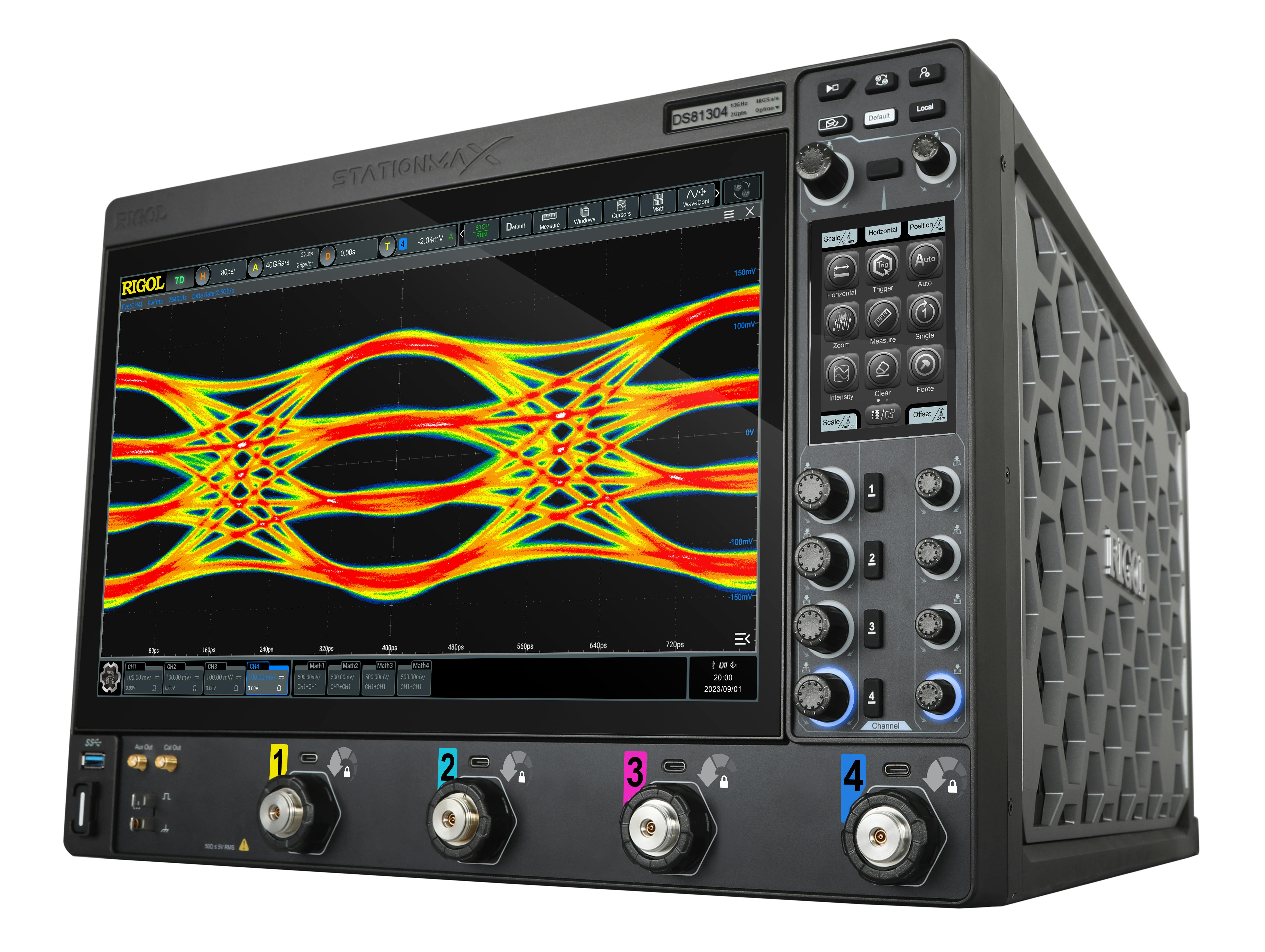 The Rigol DS80000 series high-bandwidth real-time digital oscilloscope from distributor Saelig Co. Inc. is for high-speed signal capture and analysis, fault isolation, and signal validation.