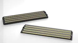 The Samtec 800-position APM6 and APF6 array connectors are for high-throughput applications like artificial intelligence (AI), data storage, and networking. The Samtec 800-position APM6 and APF6 array connectors are for high-throughput applications like artificial intelligence (AI), data storage, and networking.