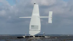 The Saildrone Surveyor is a 65-foot uncrewed surface vessel that will accommodate sensor, communications, and weapons payloads from Lockheed Martin.