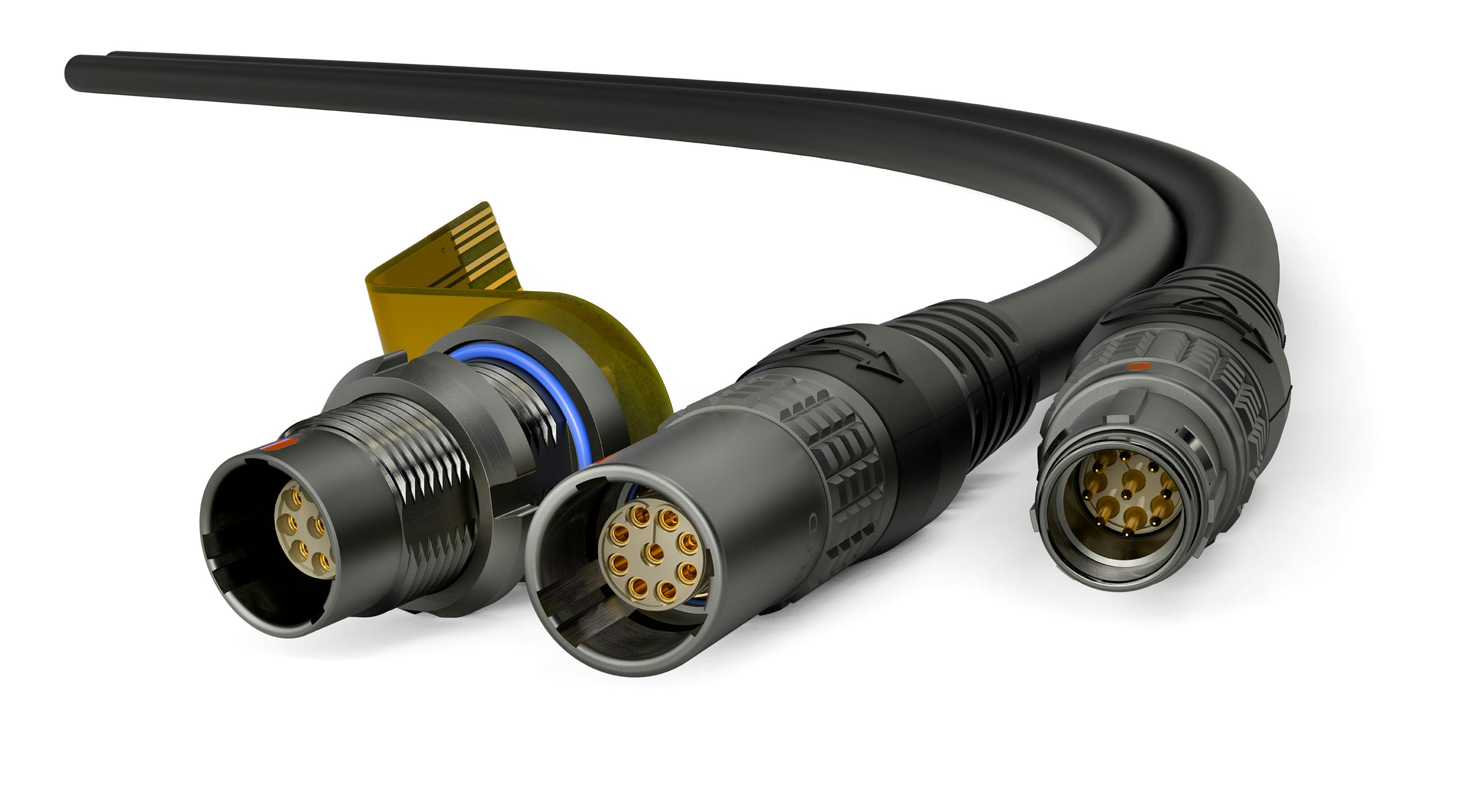 The LEMO OPTIMA D series compact and rugged power and data connectors are for defense, aerospace, and mission-critical systems.