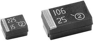 The Vishay DLA 04051 series of vPolyTan polymer surface-mount chip capacitors are for high-reliability aerospace and defense applications