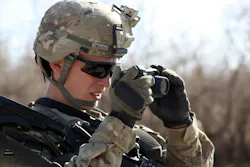 A U.S. Army soldier uses a GPS camera to document a culvert during a patrol in Afghanistan in 2010.