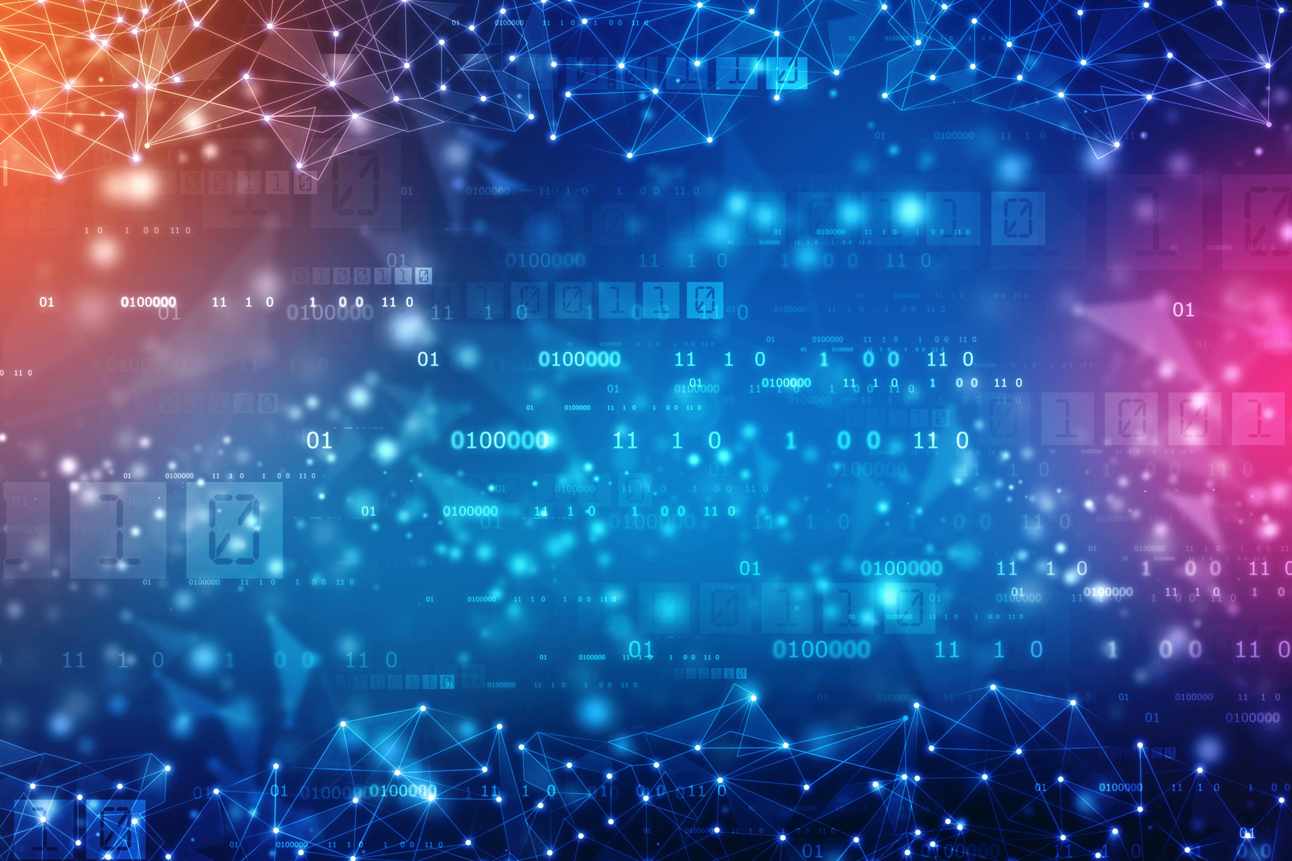 A digital image abstractly representing technology