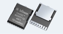 The Infineon top-side-cooled (TSC) TOLT, TO-247-3, and TO-247-4CoolSiC metal oxide silicon field-effect transistors (MOSFETs) are for artificial intelligence (AI) server power supplies, solar inverters, uninterruptible power supplies, Class D audio amplifiers, motor drives, and solid-state circuit breakers. The Infineon top-side-cooled (TSC) TOLT, TO-247-3, and TO-247-4CoolSiC metal oxide silicon field-effect transistors (MOSFETs) are for artificial intelligence (AI) server power supplies, solar inverters, uninterruptible power supplies, Class D audio amplifiers, motor drives, and solid-state circuit breakers.