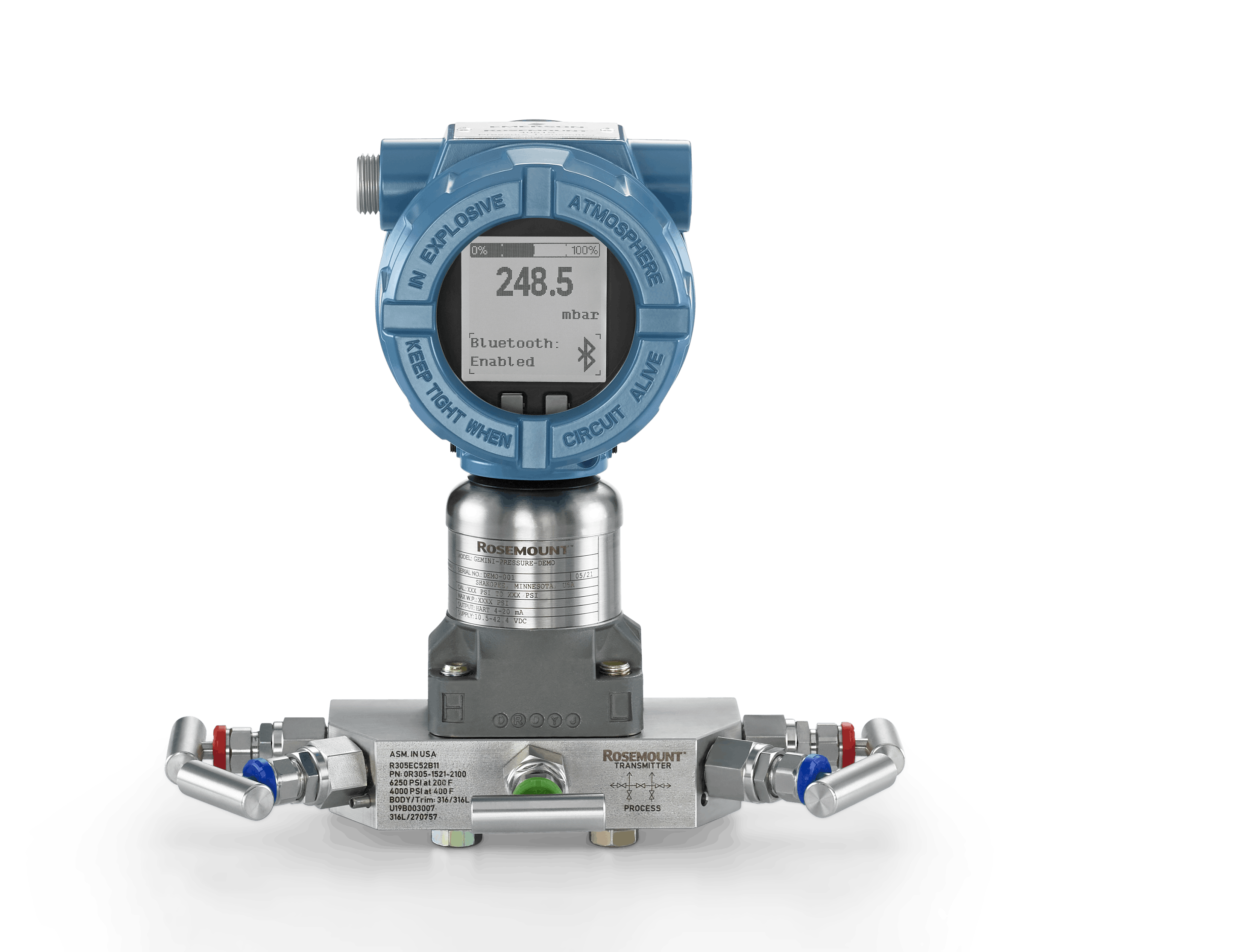 The Emerson Rosemount 4051S pressure transmitter is for demanding pressure measurement in industrial applications.
