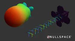 A digital rendering of RF testing on Nullspace's tech.