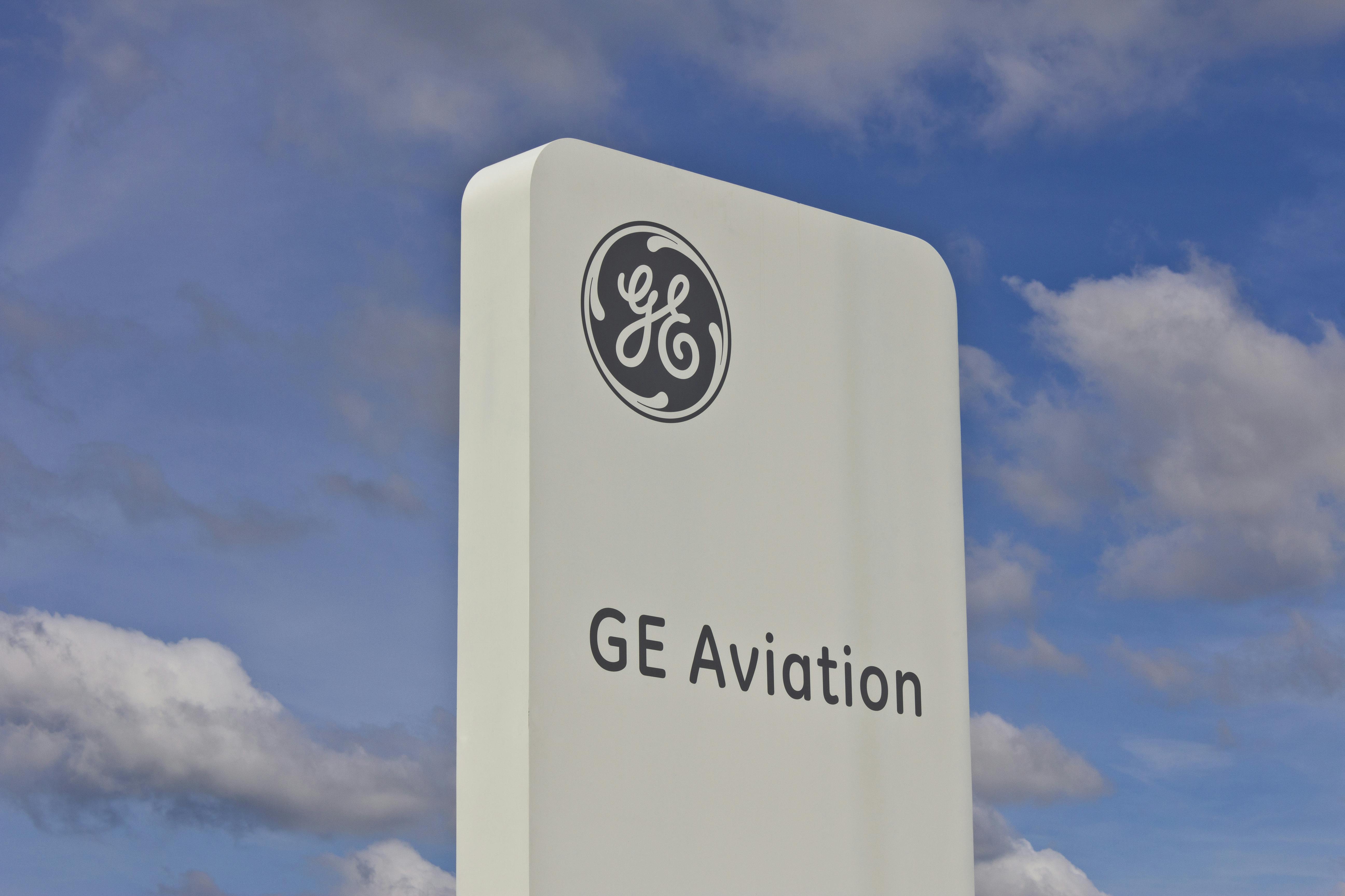 A sign saying 'GE Aerospace'