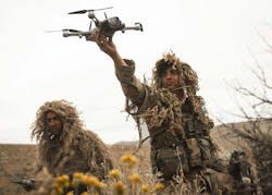 U.S. Army snipers launch a drone during combined training event Raven Focus at Yakima Training Center, Wash., in July 2025. Army photo U.S. Army snipers launch a drone during combined training event Raven Focus at Yakima Training Center, Wash., in July 2025. Army photo