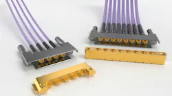 The Samtec rugged, multi-port sub-miniature push-on micro (SMPM) high-frequency RF connectors are for military, aerospace, and communications applications. The Samtec rugged, multi-port sub-miniature push-on micro (SMPM) high-frequency RF connectors are for military, aerospace, and communications applications.