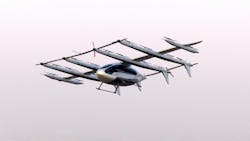 AutoFlight's Matrix eVTOL transitions from vertical takeoff to forward flight. AutoFlight's Matrix eVTOL transitions from vertical takeoff to forward flight.