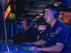 A surface sonar technicians operates a console inside of the combat information center of the Arleigh Burke-Class guided missile destroyer USS Benfold (DDG 65) last summer. A surface sonar technicians operates a console inside of the combat information center of the Arleigh Burke-Class guided missile destroyer USS Benfold (DDG 65) last summer.