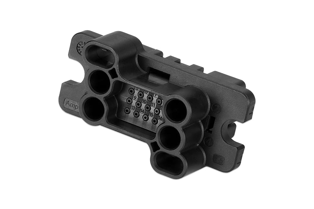 The Amphenol compact Floating Mate connector series high-current floating mate power connectors are for demanding applications in energy storage, electric vehicles, and plug-in hybrid vehicles.