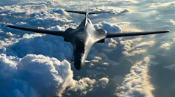 A U.S. Air Force B-1B Lancer strategic jet bomber prepares to refuel from a KC-135R Stratotanker aircraft over the United States last July.