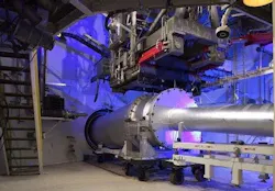 The Hypersonic Tunnel Facility (HTF) at NASA’s Neil Armstrong Test Facility in Sandusky, Ohio, is a blowdown, non-vitiated free jet facility able to test large-scale hypersonic air-breathing propulsion systems. It originally was designed to test nuclear thermal rocket nozzles.