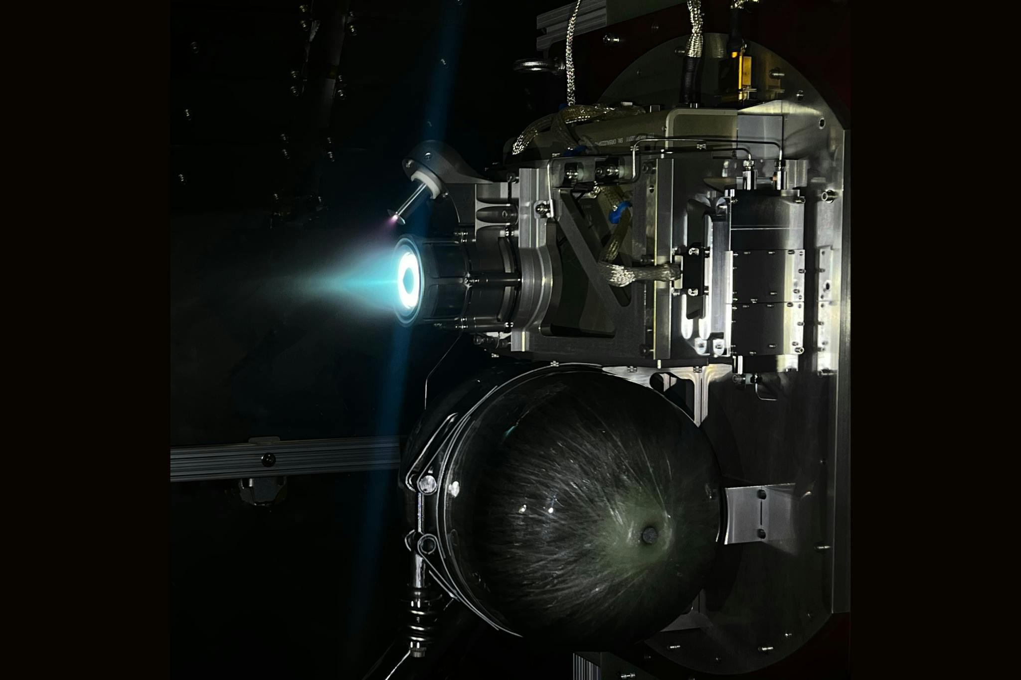 Orbion's thruster in action.