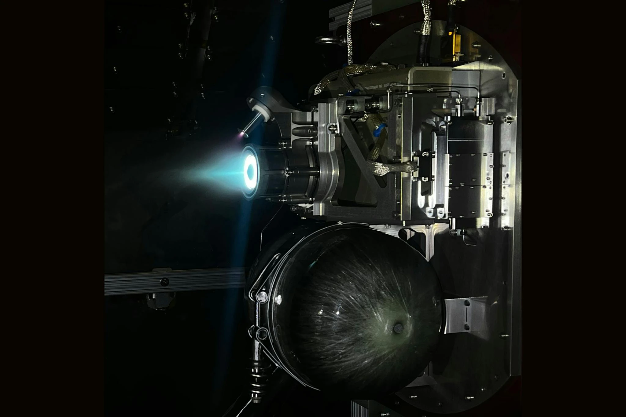 Orbion's thruster in action.