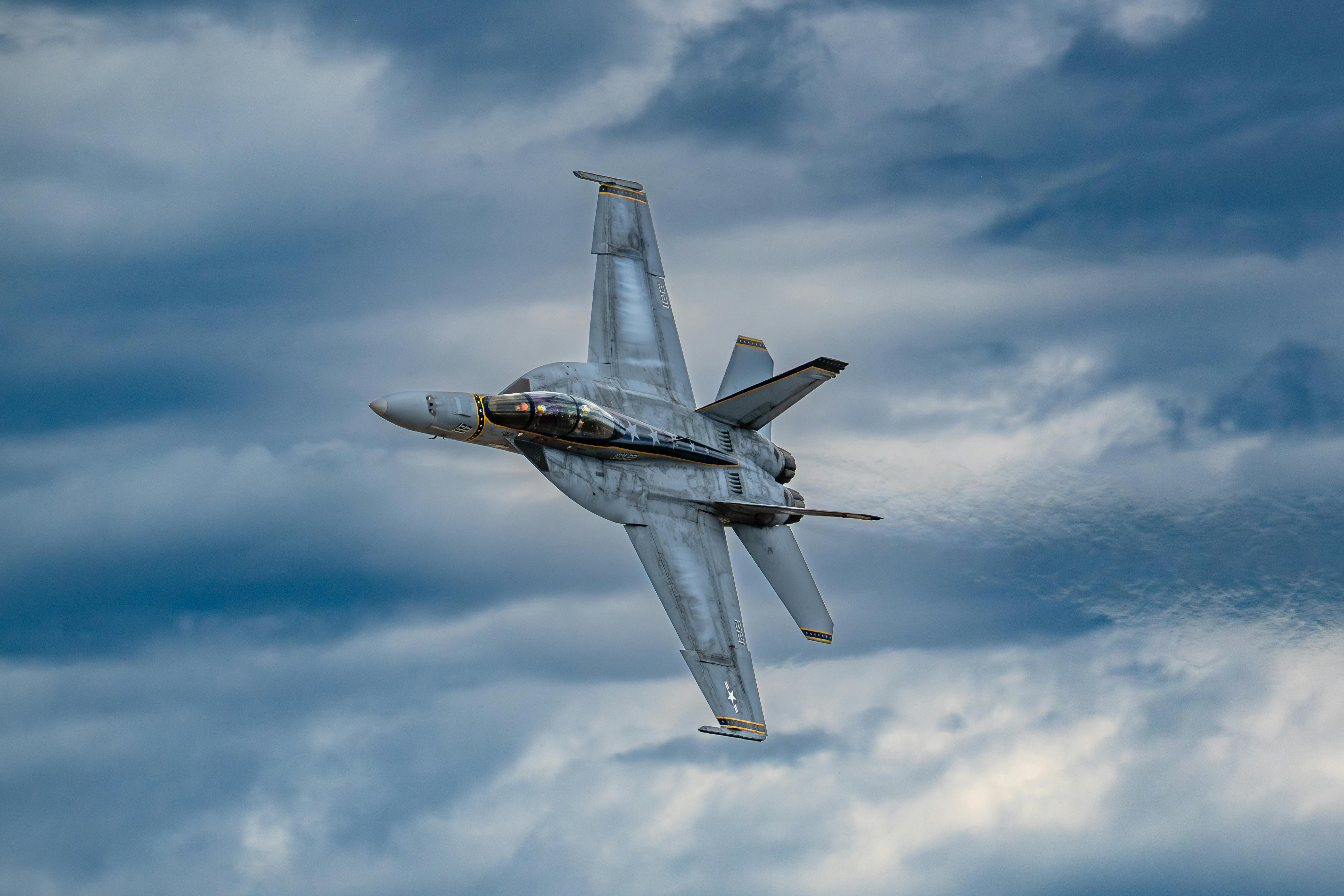 A Navy flight-demonstration team performs a precision aerial maneuver last September while flying F/A-18E/F Super Hornet jet fighter-bombers.