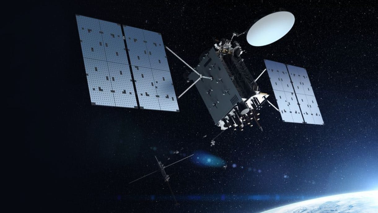 A satellite on orbit