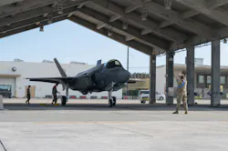 A U.S. Air Force F-35A Lightning II assigned to the 134th Expeditionary Fighter Squadron parks after arriving at Kadena Air Base, Japan. The F-35A is an agile, versatile, high-performance, 9g capable multirole fighter that combines stealth, sensor fusion and unprecedented situational awareness. U.S. Air Force photo by Senior Airman Tylir Meyer. A U.S. Air Force F-35A Lightning II assigned to the 134th Expeditionary Fighter Squadron parks after arriving at Kadena Air Base, Japan. The F-35A is an agile, versatile, high-performance, 9g capable multirole fighter that combines stealth, sensor fusion and unprecedented situational awareness. U.S. Air Force photo by Senior Airman Tylir Meyer.