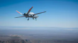 Air Force Research Laboratory’s XQ-67A Off Board Sensing Station designed and built by General Atomics, took its maiden flight from Gray Butte Field Airport, Palmdale, Calif. The XQ-67A completed several test points and safely recovered on the first of a series of flight tests. The XQ-67A is the first of a second generation of autonomous collaborative platforms. USAF photo.