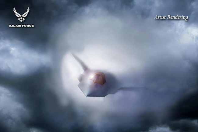 Shown is a graphical artist rendering of the Next Generation Air Dominance (NGAD) Platform. The rendering highlights the Air Force&rsquo;s sixth-generation fighter, the F-47. The NGAD Platform will bring lethal, next-generation technologies to ensure air superiority for the Joint Force in any conflict. U.S. Air Force graphic.
