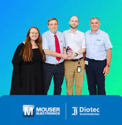 Representatives from Diotec present the Mouser team with the 2025 e-Commerce Partner of the Year Award Representatives from Diotec present the Mouser team with the 2025 e-Commerce Partner of the Year Award