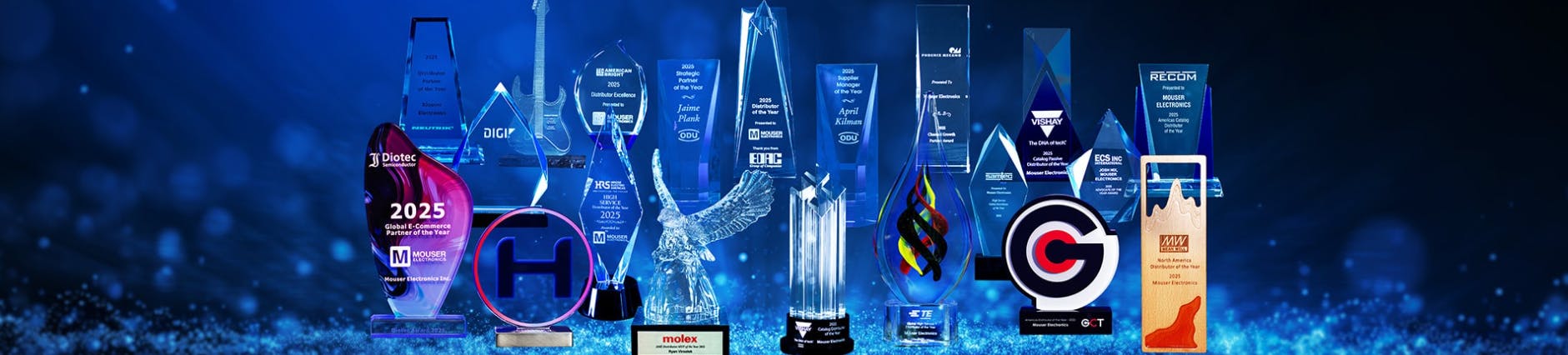 Mouser recognized with more than 25 awards for distribution excellence from manufacturers of electronic components