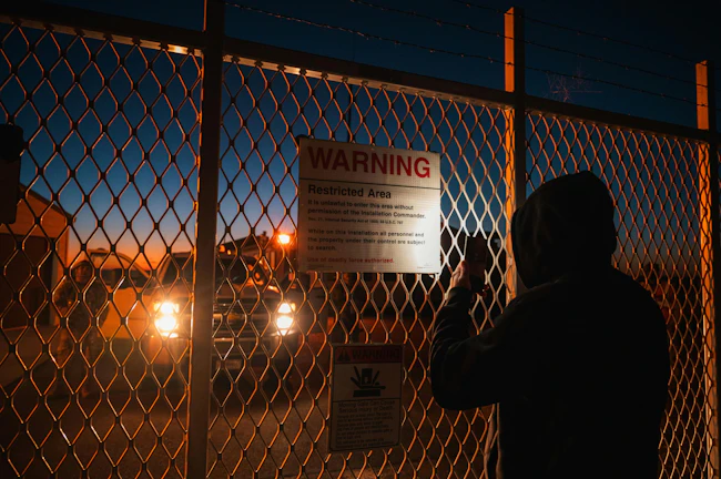 A defender in the 90th Security Forces Group poses as a protester during a 90th Missile Wing readiness exercise at Kilo-01 Missile Alert Facility near Dix, Neb. U.S. Air Force photo by Senior Airman Sarah Post