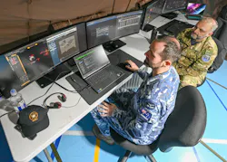 Multinational partners operate a Joint Commercial Operations cell as part of the Space Forces – Korea's first-ever forward-operating Combined Joint Space Operations Center cell in support of Exercise Freedom Shield 25 at Osan Air Base, Republic of Korea. The JCO within the CJSpOC cell included participation from Australia, New Zealand, Germany, and the Republic of Korea, with additional teams operating globally. Leveraging commercial ground assets, JCO focused on tracking space objects and providing early warnings of potential adversary actions in space. U.S. Air Force photo by Tech. Sgt. Noah J. Tancer.