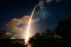 An Atlas V rocket carrying the Leo 6 mission successfully launches from Space Launch Complex 41 at Cape Canaveral Space Force Station, Florida. Following liftoff, the Atlas V deployed 29 operational commercial satellites into low Earth orbit, expanding the Amazon Leo constellation and supporting global connectivity. U.S. Space Force photo illustration by Gwendolyn Kurzen.