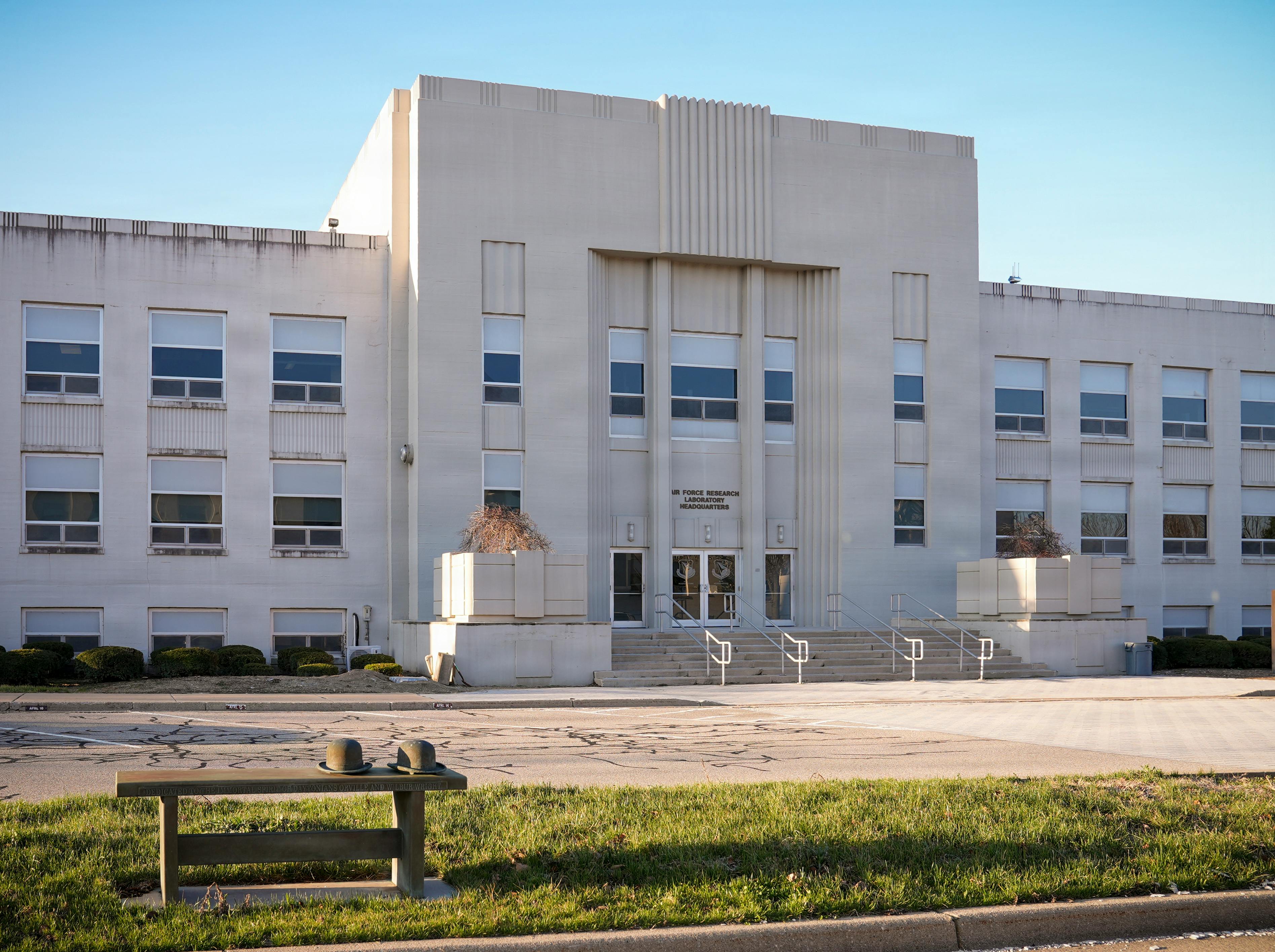 The sun rises over the Air Force Research Laboratory headquarters building at Wright-Patterson Air Force Base, Ohio. AFRL is the primary scientific research and development center for the Department of the Air Force, leading the discovery, development, and integration of warfighting technologies for air, space, and cyberspace forces. U.S. Air Force photo by Matthew Clouse.