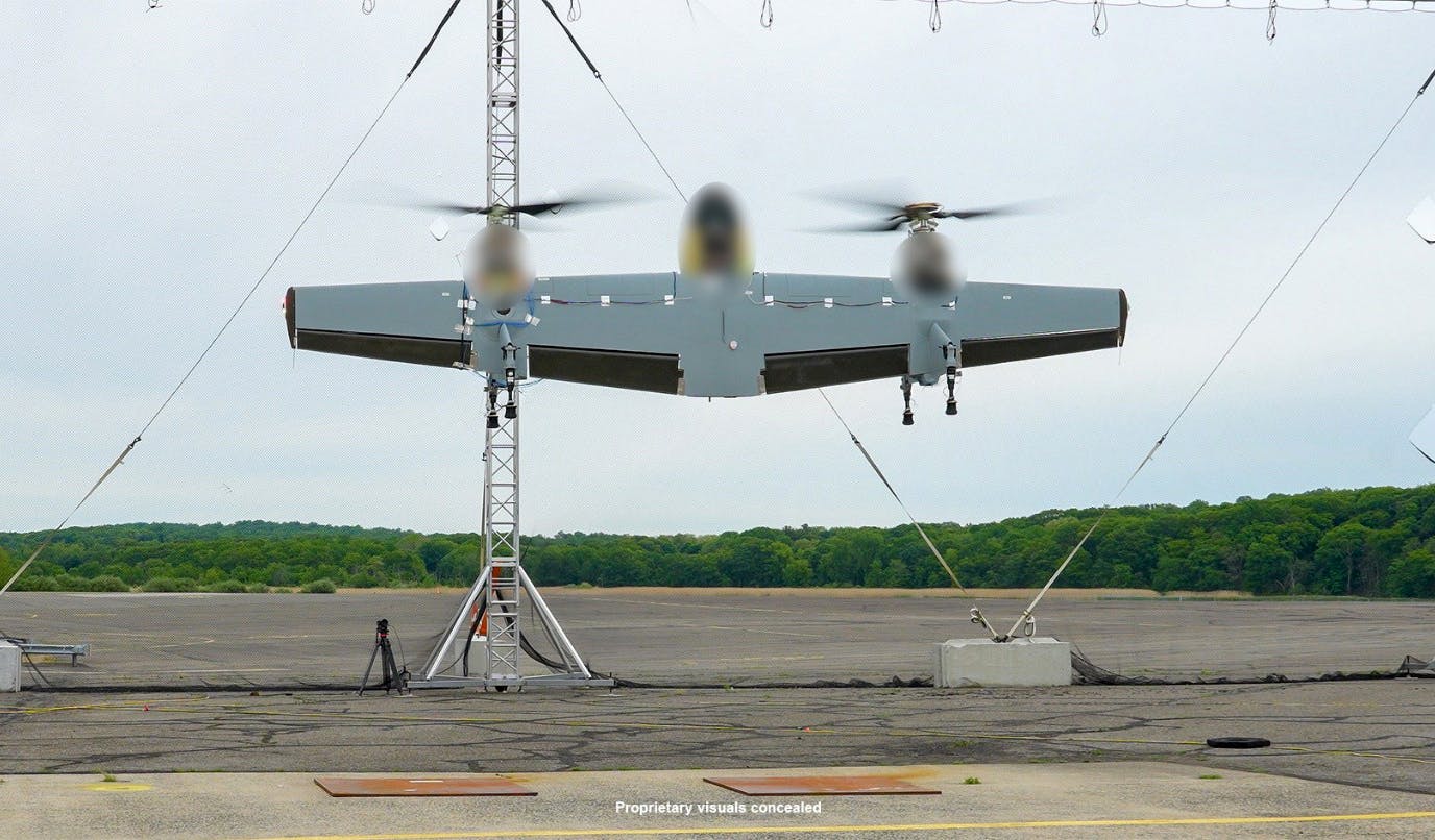 Sikorsky&rsquo;s Nomad 100 built for the DARPA EVADE program undergoes initial flight testing. Proprietary visuals concealed. Photo courtesy Sikorsky, a Lockheed Martin company.