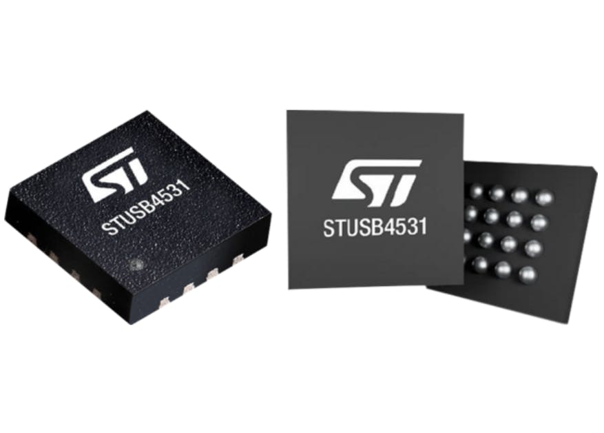 STMicroelectronics' STUSB4531 Standalone USB PD Controller, Now at Mouser