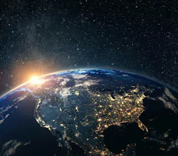 An image of the continental U.S. from space at night
