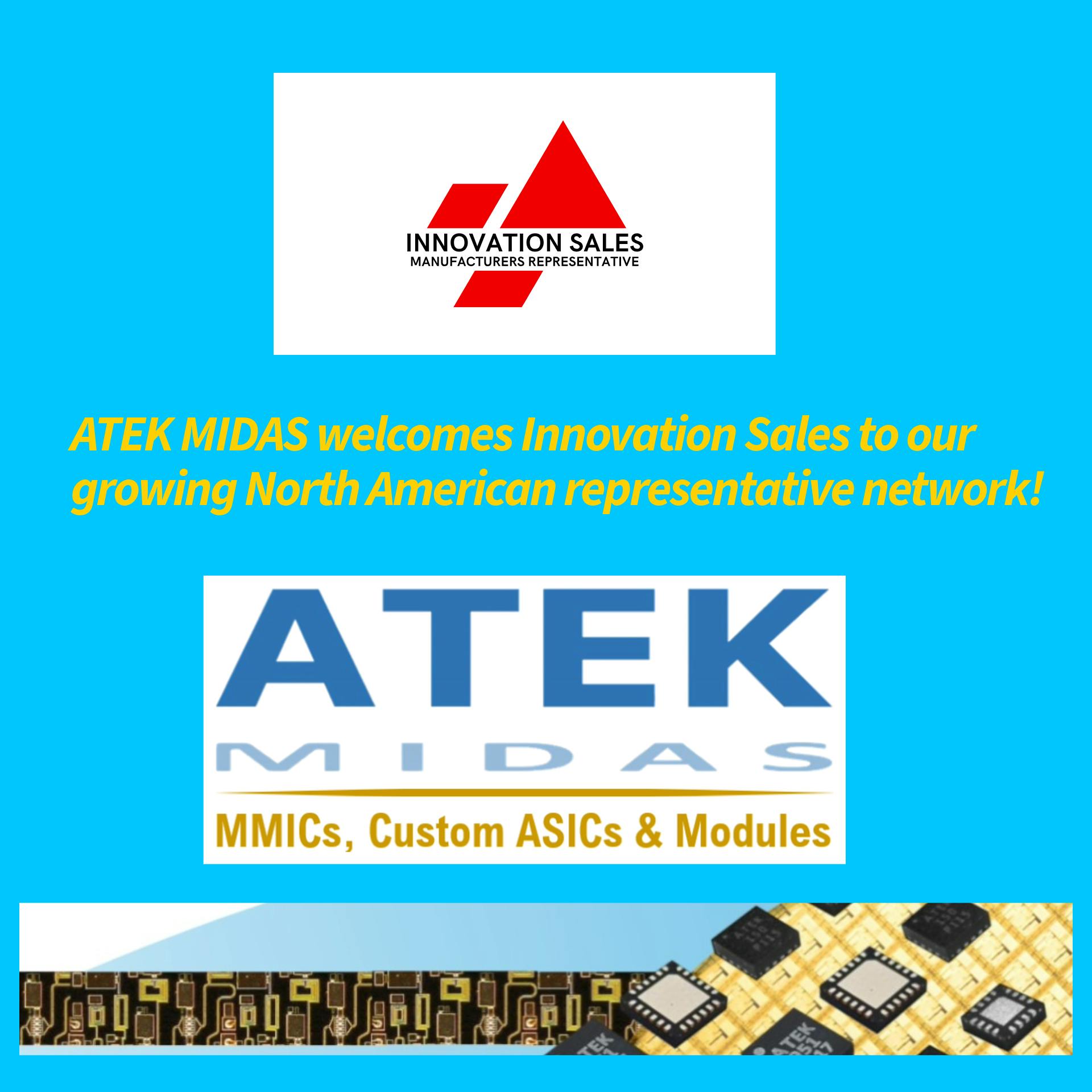 ATEK MIDAS and ATEK America Appoint Innovation Sales as Exclusive Technical Representative for the Rocky Mountain and Southwest Territories