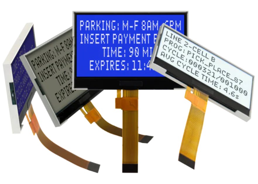 Newhaven Display 4x20 Chip-on-Glass Character LCD Modules