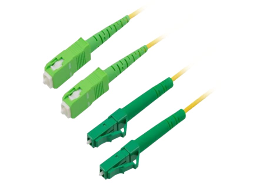 L-Com Dual LC SC APC to SC APC Fiber Optic Patch Cables